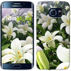 Чохол для Samsung Galaxy S6 Edge G925F Білі лілії 2686c-83