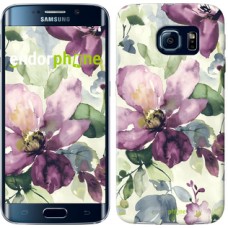 Чохол для Samsung Galaxy S6 Edge G925F Квіти аквареллю 2237c-83
