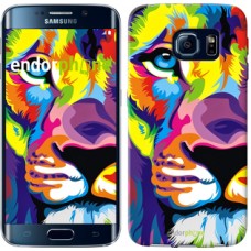 Чохол для Samsung Galaxy S6 Edge G925F Різнобарвний лев 2713c-83
