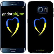 Чохол для Samsung Galaxy S6 Edge G925F Жовто-блакитне серце 885c-83