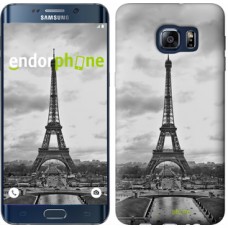 Чохол для Samsung Galaxy S6 Edge Plus G928 Чорно-біла Ейфелева вежа 842u-189