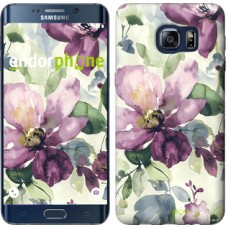 Чохол для Samsung Galaxy S6 Edge Plus G928 Квіти аквареллю 2237u-189