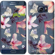 Чохол для Samsung Galaxy S6 Edge Plus G928 Намальовані квіти 2714u-189