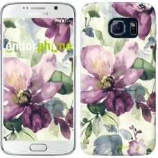 Чохол для Samsung Galaxy S6 G920 Квіти аквареллю 2237c-80