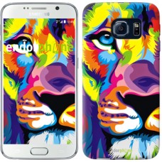 Чохол для Samsung Galaxy S6 G920 Різнобарвний лев 2713c-80