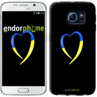 Чохол для Samsung Galaxy S6 G920 Жовто-блакитне серце 885c-80