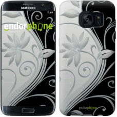 Чехол для Samsung Galaxy S7 Edge G935F Цветы на чёрно-белом фоне 840c-257