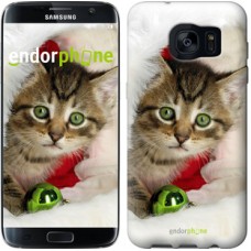 Чехол для Samsung Galaxy S7 Edge G935F Новогодний котёнок в шапке 494c-257