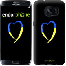 Чехол для Samsung Galaxy S7 Edge G935F Жёлто-голубое сердце 885c-257