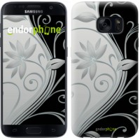 Чохол для Samsung Galaxy S7 G930F Квіти на чорно-білому тлі 840m-106