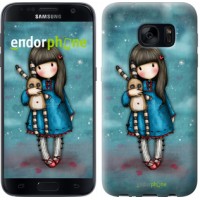 Чехол для Samsung Galaxy S7 G930F Девочка с зайчиком 915m-106