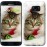 Чохол для Samsung Galaxy S7 G930F Новорічний кошеня в шапці 494m-106