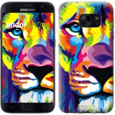Чохол для Samsung Galaxy S7 G930F Різнобарвний лев 2713m-106