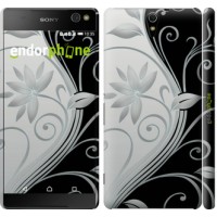 Чохол для Sony Xperia C5 Ultra Dual E5533 Квіти на чорно-білому тлі 840m-506