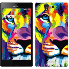 Чохол для Sony Xperia Z C6602 Різнобарвний лев 2713m-40