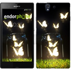 Чохол для Sony Xperia Z C6602 і світяться метелики 2983m-40