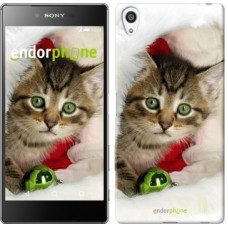 Чохол для Sony Xperia Z5 Premium Новорічний кошеня в шапці 494u-345