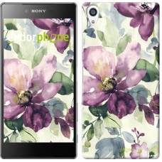 Чохол для Sony Xperia Z5 Premium Квіти аквареллю 2237u-345