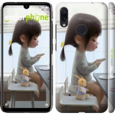 Чохол для Xiaomi Redmi Note 7 Мила дівчинка з зайчиком 4039m-1639