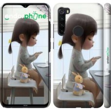 Чохол для Xiaomi Redmi Note 8 Мила дівчинка з зайчиком 4039m-1787