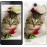 Чохол для Xiaomi Redmi Note Новорічний кошеня в шапці 494u-111